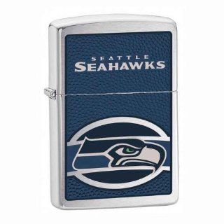 NFL Seattle Seahawks Brushed Chrome Zippo Lighter : Cigarette Lighters : Sports & Outdoors