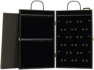 "Finesse" Portable Jewelry Display Showcase (Black Interior with Cherry Exterior): Everything Else