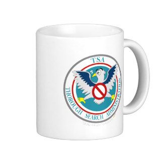 TSA Funny Logo with Cartoon Eagle Coffee Mug