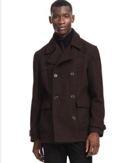 Kenneth Cole Reaction Coat, Solid Peacoat   Coats & Jackets   Men