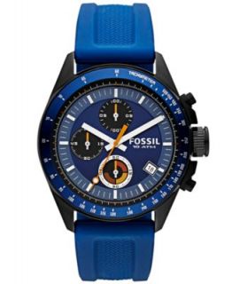 Fossil Mens Chronograph Nate Orange Silicone Strap Watch 50mm JR1428   First @!   Watches   Jewelry & Watches