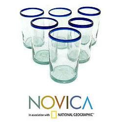 Set de 6 vasos Classic de vidrio soplado (Mxico) Novica Glassware