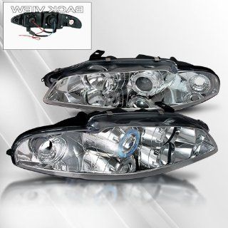 Mitsubishi Eclipse 97 98 99 Projector Headlights ~ pair set (Black): Automotive
