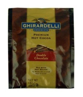 Ghirardelli Double Chocolate Hot Cocoa Mix, 1.5oz Packet (Case of 15) : Ghiradelli Hot Chocolate : Grocery & Gourmet Food