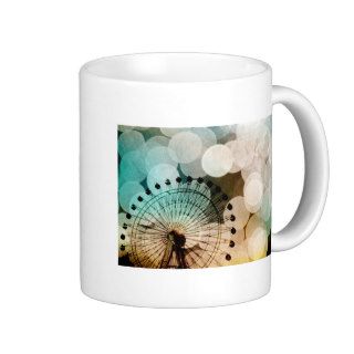 Pastel bokeh blue ferris wheel Carnival Coffee Mug