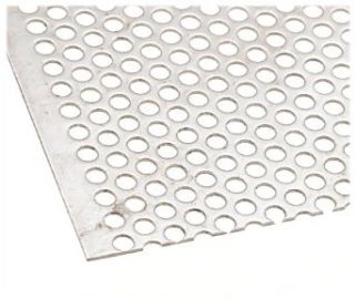 Stainless Steel 316L Perforated Sheet, ASTM A 176 99, Staggered 3/16" Round Perfs, 1/4" Center Spacing: Stainless Steel Metal Raw Materials: Industrial & Scientific