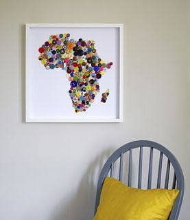 framed africa button and badge artwork by hello geronimo