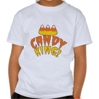 CANDY KING with cute candy corn Halloween funny T shirt