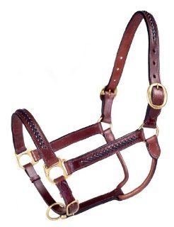 Tough 1 Royal King Braided Leather Halter, Brown : Horse Halters : Sports & Outdoors