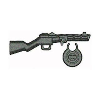 BrickArms Exclusive 2.5 to 4 Inch Scale Figure Style LOOSE Weapon PPSH Gun Metal: Toys & Games