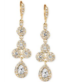 kate spade new york Earrings, Gold Tone Crystal Cluster Drop Earrings   Fashion Jewelry   Jewelry & Watches