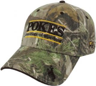 Wyoming Realtree Camo Stretch  Fit with Classic Bar Design Hat : Baseball Caps : Clothing
