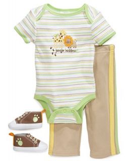 Cutie Pie Baby Set, Baby Boys 3 Piece Hanger Set with Bodysuit, Pants and Shoes   Kids