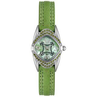 Activa By Invicta Women's SL169 003 Lime Green Crystal Accented Leatherette Watch: Activa: Watches