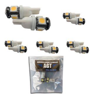 AGT 10x 194 168 2825 5 SMD White High Power LED Car Lights Bulb: Automotive
