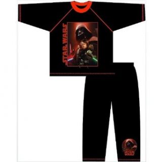 Childrens/Kids Boys Star Wars Long Sleeve Top & Trousers Nightwear/Pyjama Set (3 4 Years) (Black/Red): Clothing