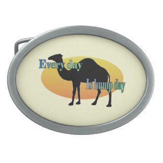 Camel "Every Day is Hump Day" Oval Belt Buckle