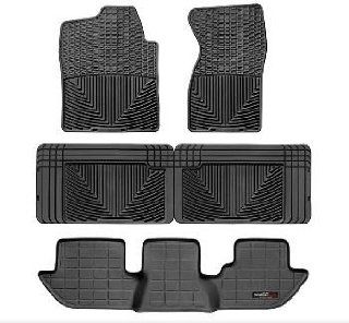 2000 2006 Chevrolet Suburban Black WeatherTech Floor Mat (Full Set) [2nd Row Bucket Seating]: Automotive