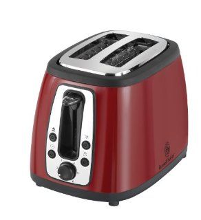 Russell Hobbs 2 Slice Toaster, Red: Kitchen & Dining