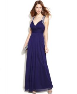 Onyx Strapless Beaded Ombre Gown   Dresses   Women