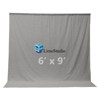 LimoStudio Seamless 100% Cotton 6' x 9' Solid Gray Muslin Backdrop Photo Studio Background, AGG153  Light Grey Photographic Backdrop  Camera & Photo