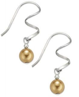 Giani Bernini 24k Gold over Sterling Silver Earrings, Twisted Drop   Earrings   Jewelry & Watches