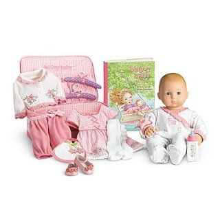 American Girl Bitty Baby Doll + Special Starter Collection   Light skin, blond hair, blue gray eyes Toys & Games