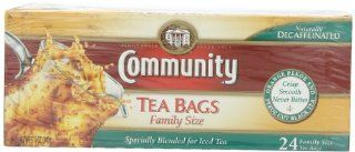 Community Coffee Tea Varieties, Decaf Family Tea Bags, 24 Count, 149 Grams (Pack of 6) : Black Teas : Grocery & Gourmet Food