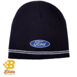 Ford Oval Navy Knitted Beanie Bdfmeh143: Sports & Outdoors