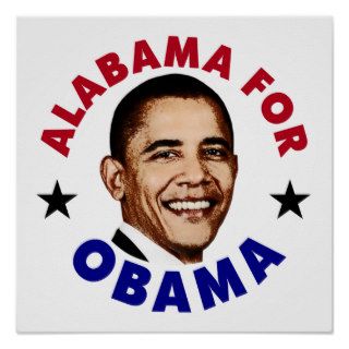 Alabama For Obama Poster