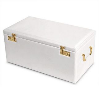 Morelle Company Leather Jewelry Box With Jewelry Roll   LED Light