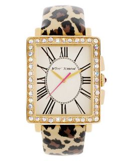 Betsey Johnson Watch, Womens Leopard Print Patent Leather Strap 33mm BJ00126 04   Watches   Jewelry & Watches