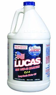 Lucas Oil 10297 SAE 15W 40 CJ 4 Petroleum Motor Oil   1 Gallon Jug: Automotive