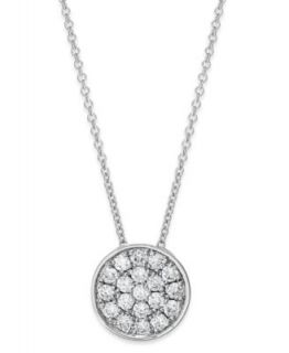 TruMiracle Diamond Necklace, 14k White Gold Diamond Halo Pendant (1/2 ct. t.w.)   Necklaces   Jewelry & Watches