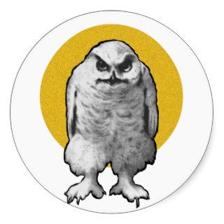 Grumpy Owl with a Scowl Sticker