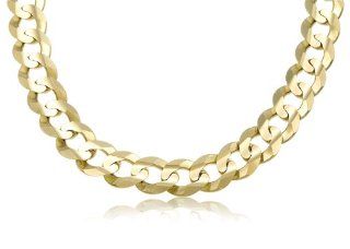 14K Solid Yellow Gold Cuban Curb Link Chain / Necklace 13mm Wide 26" inch Long   Weighing 136.0 Gr.: Jewelry