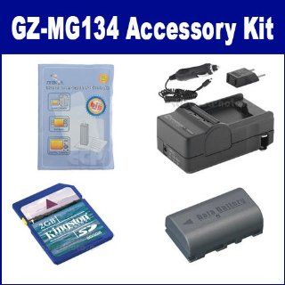 JVC Everio GZ MG134 Camcorder Accessory Kit includes: SDM 180 Charger, KSD2GB Memory Card, ZELCKSG Care & Cleaning, SDBNVF808 Battery : Camera & Photo