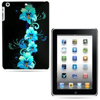 EMAXCITY Brand BLACK Hard Snap On Cover Case with BLUE FLOWER Design for IPAD MINI [WCD132]: Cell Phones & Accessories