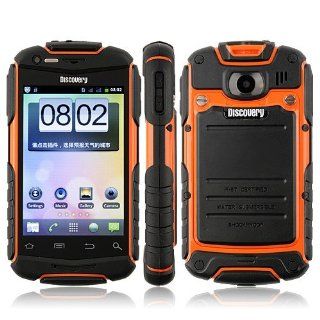 Hot Sell Discovery V5 Details about Waterproof Dustproof Shockproof Smart Phone Android 4.0 MTK6515 1.0GHz WiFi 3.5 Inch Capacitive Screen multi languages  Orange: Cell Phones & Accessories