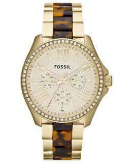 Fossil Womens Cecile Tortoise and Gold Tone Stainless Steel Bracelet Watch 40mm AM4499   Watches   Jewelry & Watches