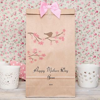 personalised cherry blossom tree gift bag by red berry apple