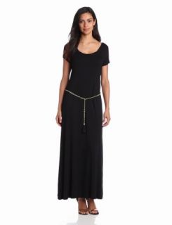 Calvin Klein Women's Solid T Shirt Maxi Dress, Black, Large at  Womens Clothing store