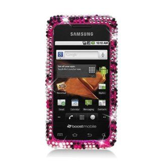Aimo Wireless SAMM820PCDI123 Bling Brilliance Premium Grade Diamond Case for Samsung Galaxy Prevail/Precedent M820   Retail Packaging   Pink Leopard: Cell Phones & Accessories