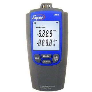 Supco EM10 Temperature and Humidity Meter with LCD Display, 14 to 122 Degrees F Industrial Temperature Sensors