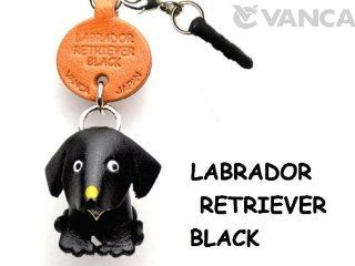 Labrador Retriever Black Leather Dog Earphone Jack Accessory / Dust Plug / Ear Cap / Ear Jack *VANCA* Made in Japan #47740: Cell Phones & Accessories