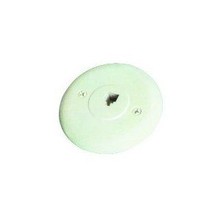 White Circular Wall Plate with a Single 6P6C Modular Jack: Home Improvement