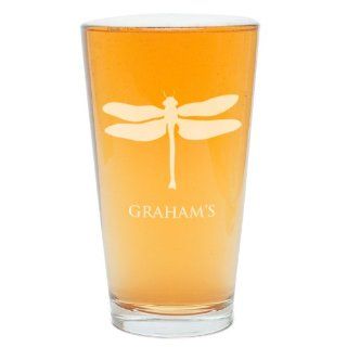 Dragonfly Personalized Pint Glass: Kitchen & Dining