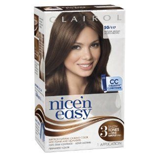 Clairol Nice 'N Easy Hair Color 117 Natural Medium Golden Brown 1 Kit (Pack of 3) (packaging may vary) : Chemical Hair Dyes : Beauty