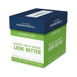 Hammermill   Color Copy Paper, 28 lb., 8 1/2"x11", 100 GE/114 ISO, 2500/CT, WE, Sold as 1 Carton, HAM 102450 : Multipurpose Paper : Office Products
