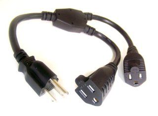 Micro Connectors, Inc. 14 inches AC Y Power Cord (M05 113YUL): Computers & Accessories